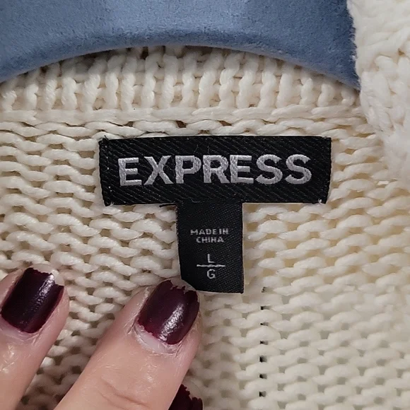 Express Chunky Long Open Cardigan - Picture 3 of 13